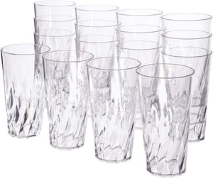 Palmetto 20-ounce Clear Plastic Tumblers | set of 16 - FreemanLiquidators