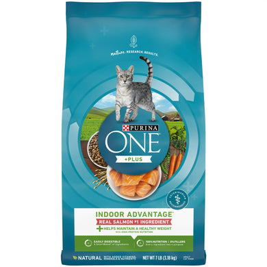Purina ONE +Plus Indoor Advantage With Real Salmon No. 1 Ingredient, High Protein Dry Cat Food, 7 lb. Bag STORE PICKUP ONLY - FreemanLiquidators - [product_description]