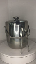 Load and play video in Gallery viewer, Ice Bucket - Double Walled Stainless steel Ice Bucket - Wine Bucket with Tongs
