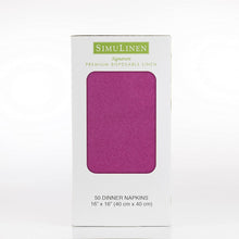 Load image into Gallery viewer, Simulinen Colored Napkins - Decorative Cloth Like &amp; Disposable, Dinner Napkins - Magenta - Soft, Absorbent &amp; Durable - 16&quot;x16&quot; - Great for Any Occasion! - Box of 50 - FreemanLiquidators
