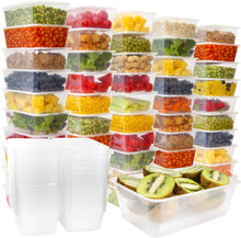 Load image into Gallery viewer, Plastic Food Storage Containers with Lids - Disposable Plastic Food Containers Meal Prep Containers Food Prep Freezer Containers with Lids [50 Pack] - FreemanLiquidators
