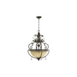 Quorum International 8307-4-86 Oiled Bronze Four Light Bowl Pendant from the Bourgmont Collection