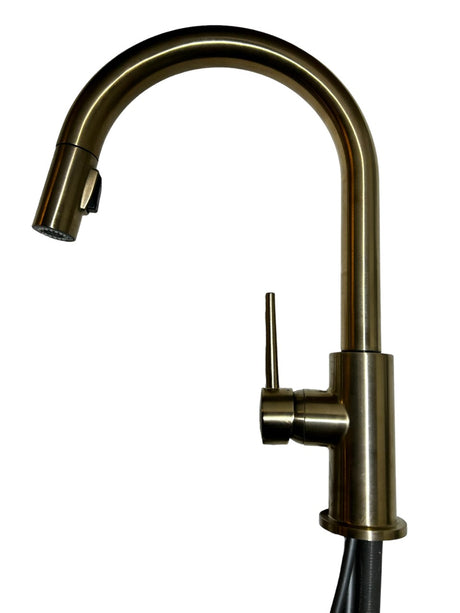 Delta, 9159-CZ-DST, Gold Trinsic Pull Down Kitchen Faucet New in Box - FreemanLiquidators - [product_description]