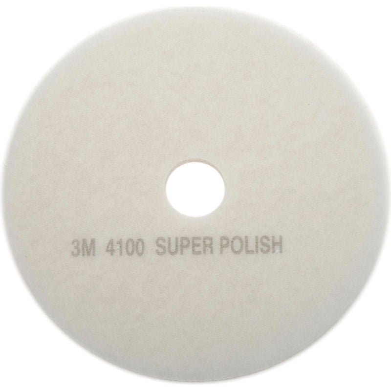 3M™ 20" Polishing Pad, White, 5 Per Case - 1683-4549 - FreemanLiquidators