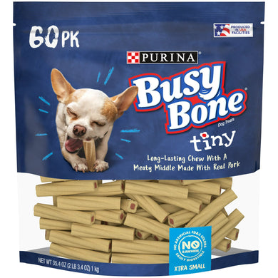 Purina Busy Toy Breed Dog Bones, Tiny, 60 Ct. Pouch STORE PICKUP ONLY - FreemanLiquidators - [product_description]