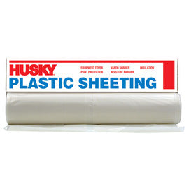 Poly-America 12' X 400' Clear 0.7 mil Polyethylene Husky Plastic Sheeting - FreemanLiquidators