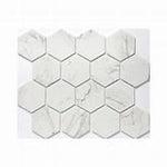 ESMER ECHO CALACATA 3" HEX MOSAIC TILE 10" X 12" $12.95 PER SHEET