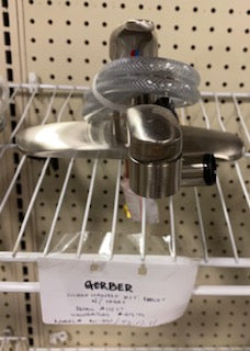 FAUCET GERBER SINGLE LEVER CHROME 40401 IN-STORE-PICKUP-ONLY - FreemanLiquidators