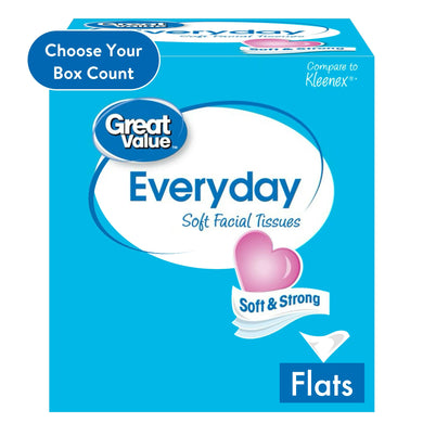 Great Value Everyday Soft 2-Ply Facial Tissue, 160 Sheets STORE PICKUP ONLY - FreemanLiquidators - [product_description]
