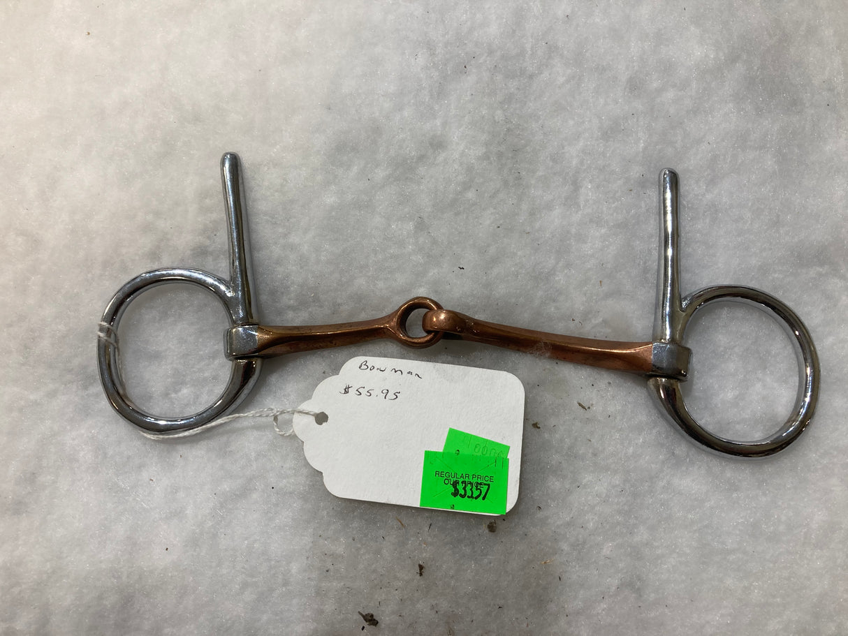 Bowman Copper Fishback Snaffle For Horse - FreemanLiquidators