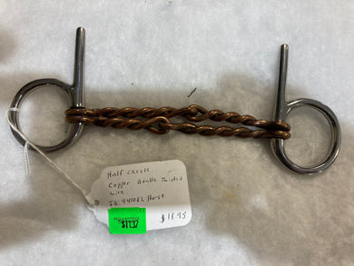 Half Cheek Double Twisted Wire Bit For Horse - FreemanLiquidators
