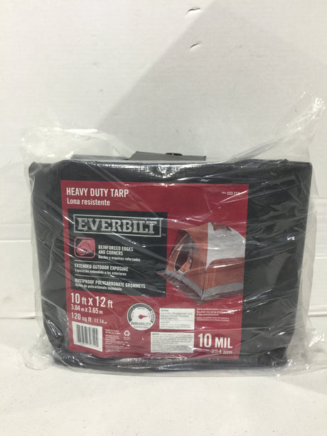 Everbilt 10 ft. x 12 ft. Brown/Silver Heavy Duty Tarp - FreemanLiquidators - [product_description]