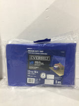 Everbilt 12 ft. x 16 ft. Blue Medium Duty Tarp 5 MIL - FreemanLiquidators - [product_description]