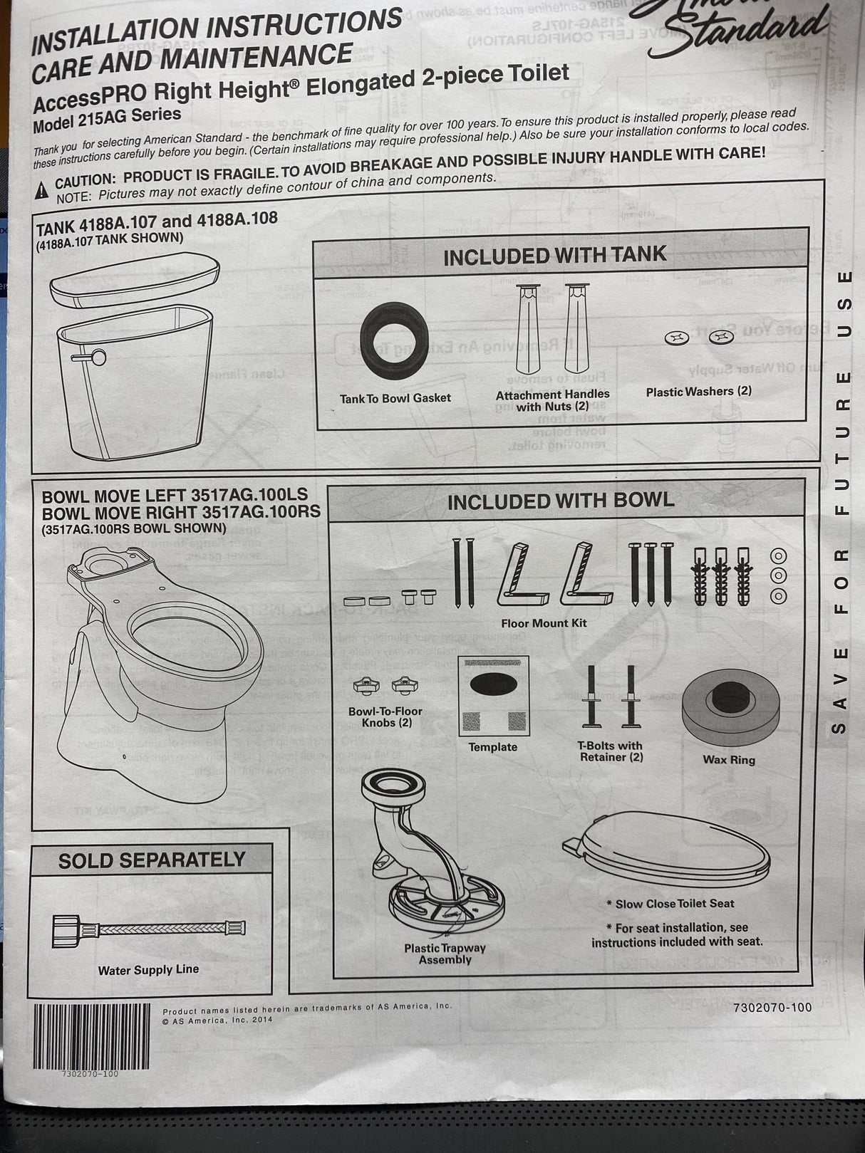 TOILETS-AMERICAN STANDARD - FreemanLiquidators