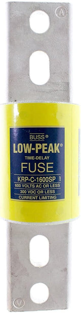 KRP-C-1600SP COOPER BUSSMANN 1600 AMP, 600V LOW-PEAK, CLASS L CURRENT-LIMITING TIME-DELAY FUSE - NEW IN ORIGINAL PLASTIC - FreemanLiquidators - [product_description]