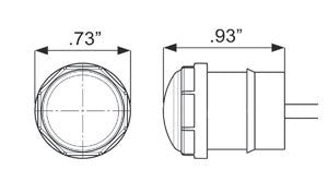 Red 3/4” LED non-directional marker/clearance light with A11GB grommet - FreemanLiquidators - [product_description]