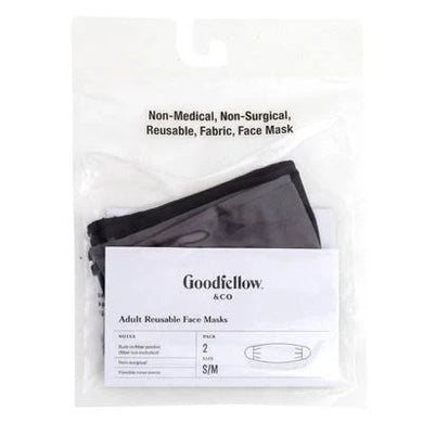 Goodfellow & Co Adult Reusable Fabric Face Masks Black & Grey S/M - FreemanLiquidators - [product_description]