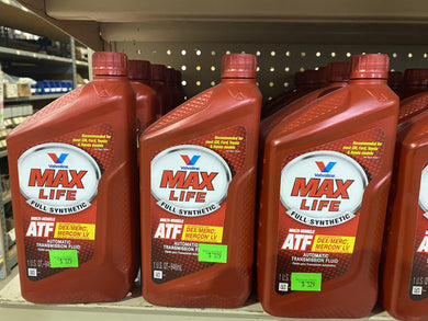MAX LIFE AUTOMATIC TRANSMISSION FLUID 1 QUART. FULL SYNETHIC IN-STORE-PICKUP-ONLY - FreemanLiquidators