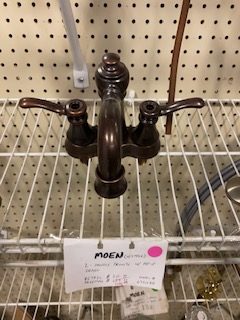 FAUCET MOEN 2 HANDLE 63010RB BRONZE WITH POP UP DRAIN IN-STORE-PICKUP-ONLY - FreemanLiquidators