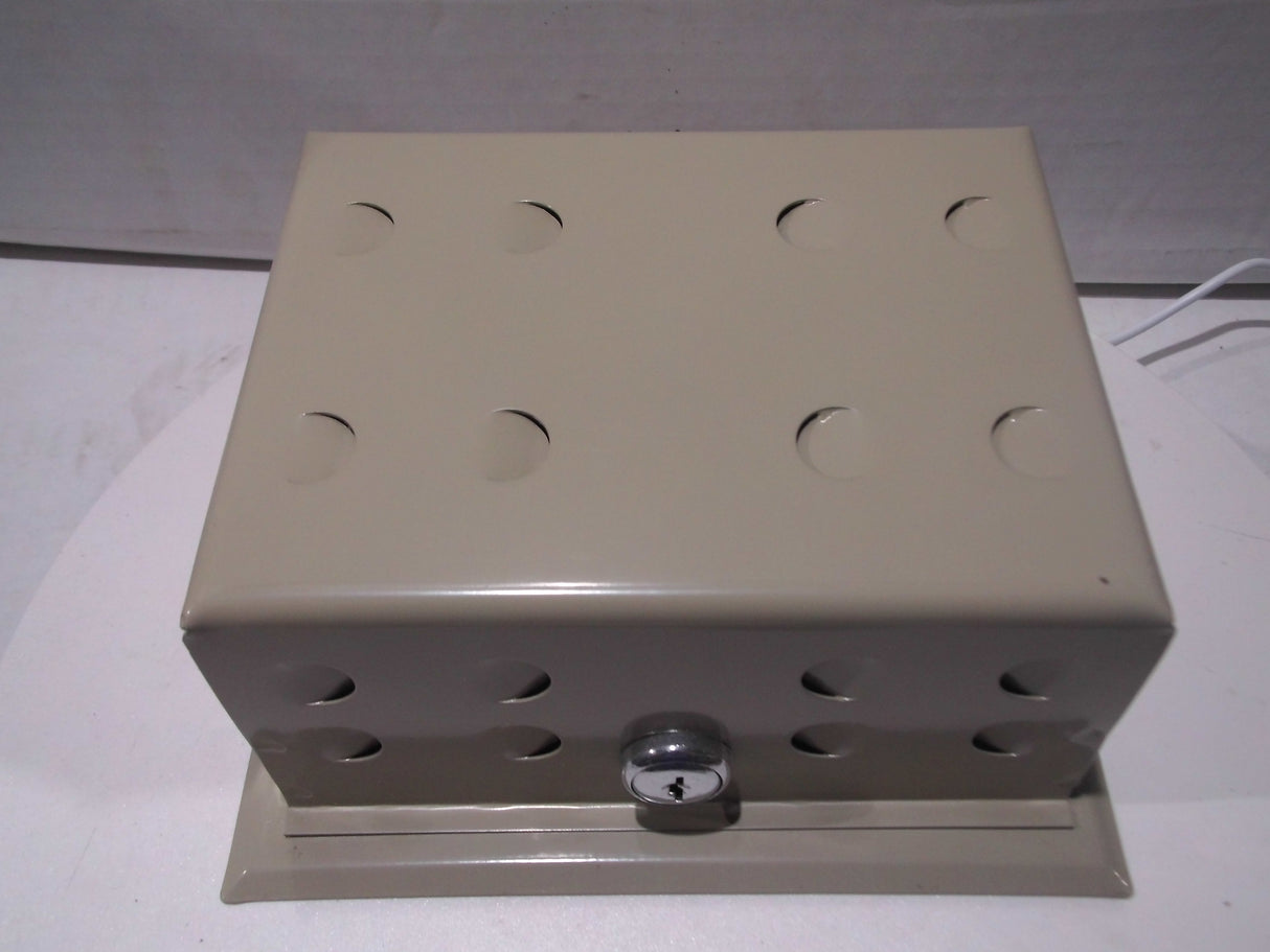 Sentinel Beige Metal Sentinel Thermostat Guard - Ring Base - 6" x 3-13/16 BTG-54VL - FreemanLiquidators