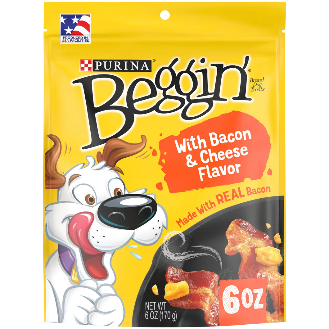 Purina Beggin' Strips Real Meat Dog Training Treats, Bacon & Cheese Flavors, 6 oz. Pouch STORE PICKUP ONLY - FreemanLiquidators - [product_description]