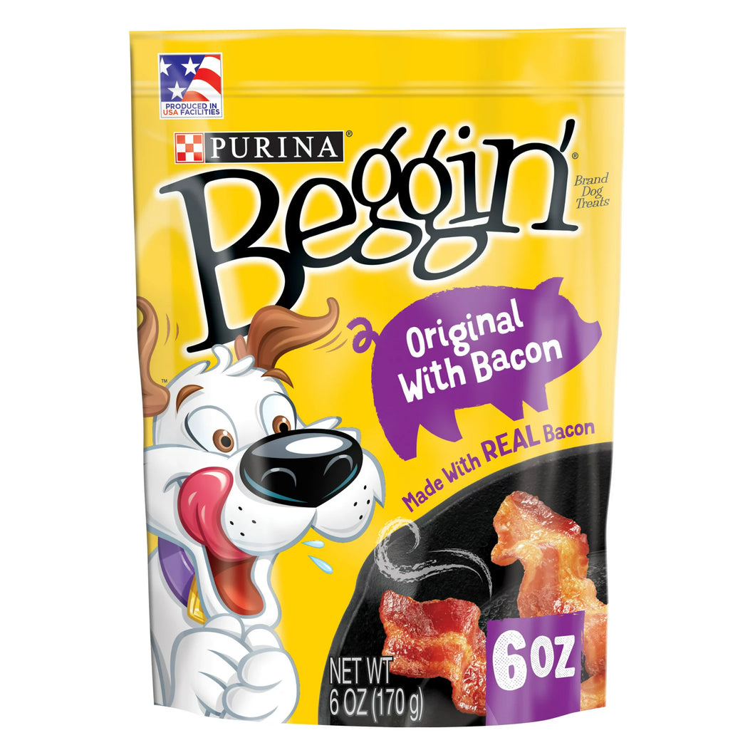 Purina Beggin' Strips Dog Treats, Original With Bacon, 6 oz. Pouch STORE PICKUP ONLY - FreemanLiquidators - [product_description]