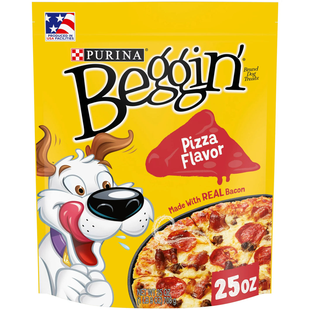 Purina Beggin' Soft Dog Treats With Real Bacon, Pizza Flavor, 25 oz. Pouch STORE PICKUP ONLY - FreemanLiquidators - [product_description]