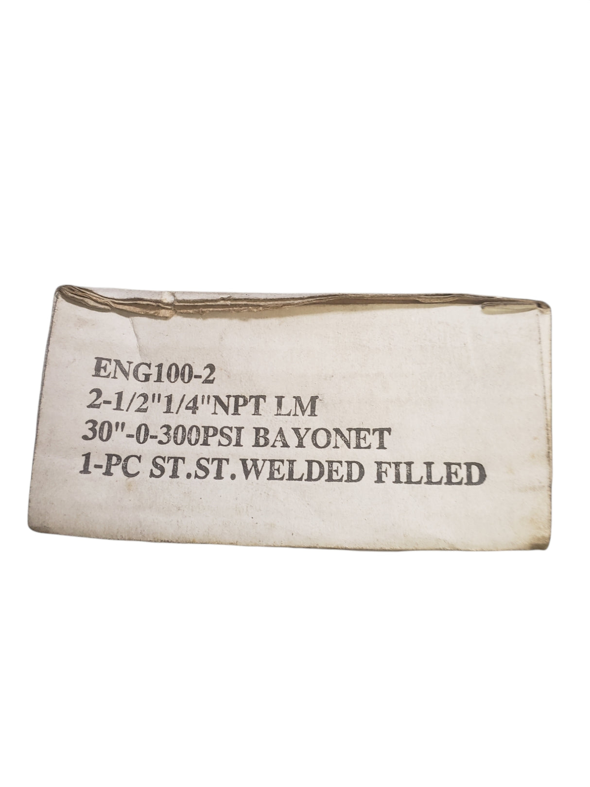 Cimco ENG100-2 Ammonia Pressure Gauge 2-1/2" 1/4" NPT LM 30" -0-300PSI Welded Filled - FreemanLiquidators - [product_description]