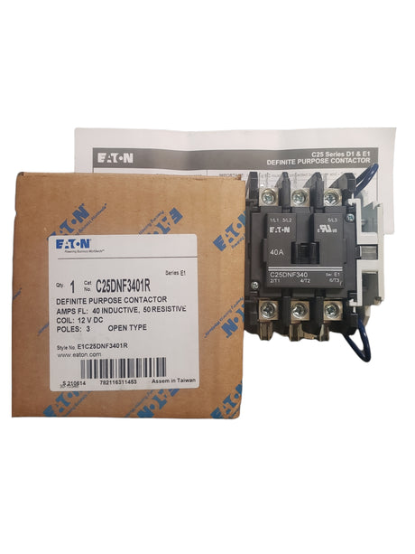 Eaton - Cutler Hammer - Definite Purpose Contactor C25DNF3401R - FreemanLiquidators - [product_description]