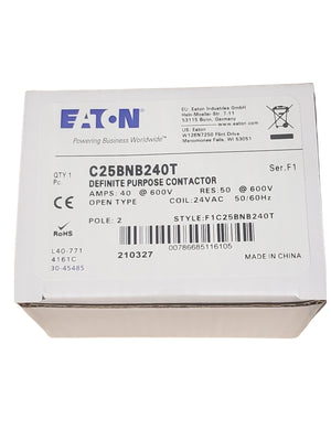 Eaton - Cutler Hammer - Definite Purpose Contactor C25BNB240T - FreemanLiquidators - [product_description]