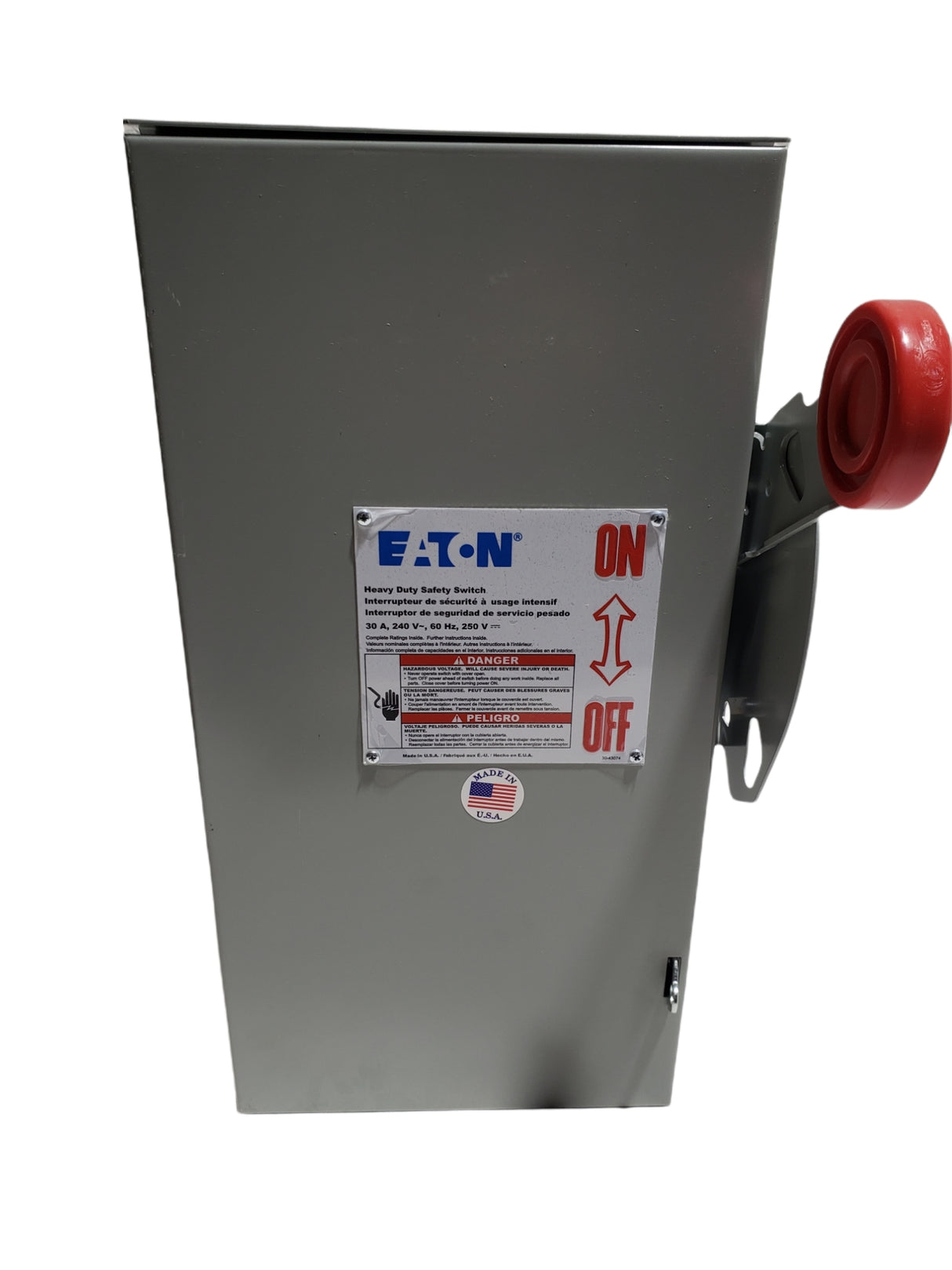 Eaton - Cutler Hammer DH221NRK Safety Switch, 30A, 2P, 240V/250DC, HD Fusible, NEMA 3R - FreemanLiquidators - [product_description]