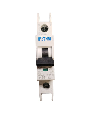 Eaton - Cutler Hammer FAZ-D2/1-NA-SP IEC Miniature Circuit Breaker, Amps 2 A, Curve Type D, Phase 1 - FreemanLiquidators - [product_description]