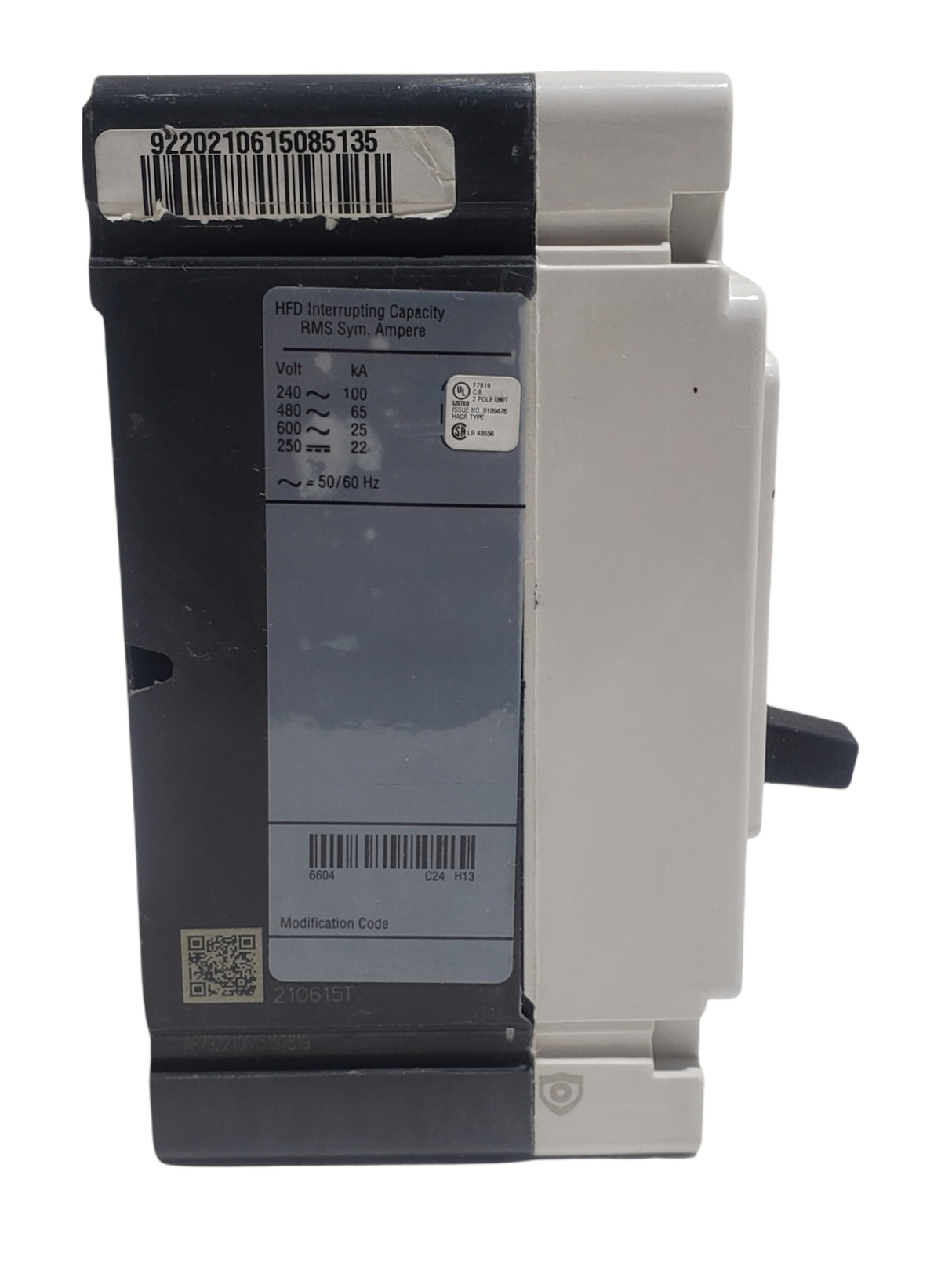 Eaton - Cutler Hammer HFD2150 150 Amp 2 Pole 600 Volt Molded Case Circuit Breaker - FreemanLiquidators - [product_description]