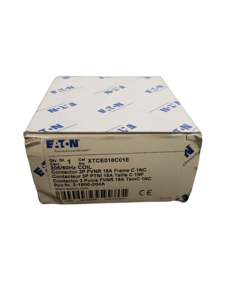 Eaton - Cutler Hammer XTCE018C01E - Contactor 3P FVNR 18A Frame C 1NC 208/60 Coil - FreemanLiquidators - [product_description]