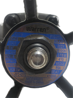 Warren 851-8-S, 1-1/2" Forged Gate Valve - FreemanLiquidators - [product_description]