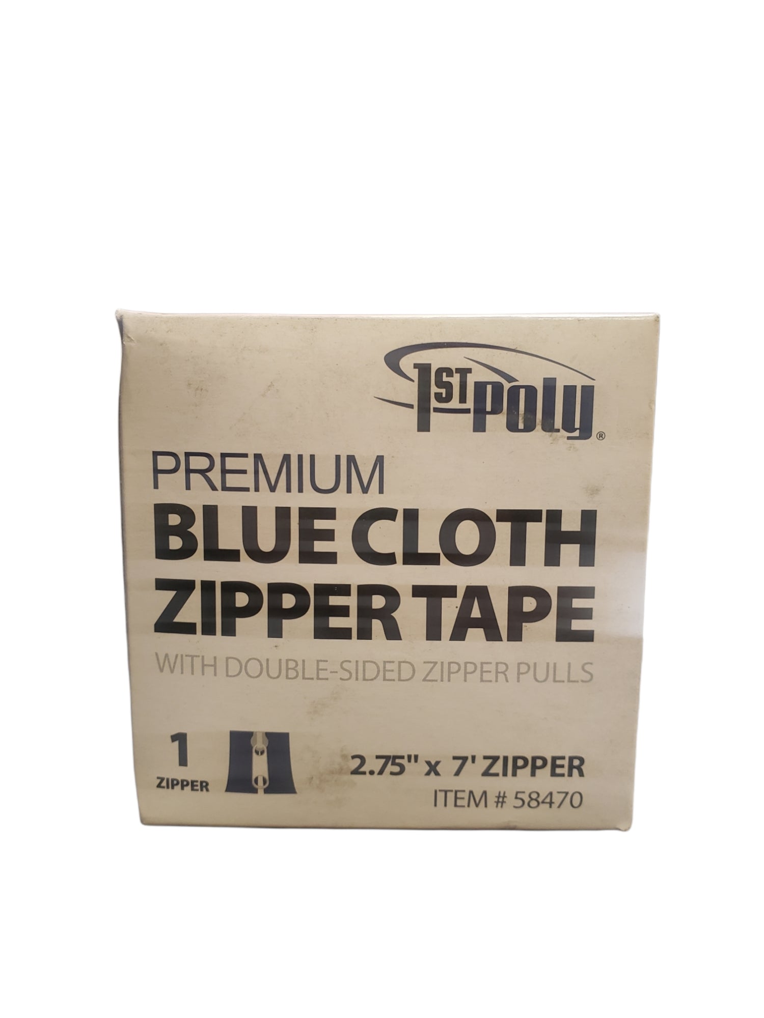 1st Poly - 58470 - 2.75" X 7' BLUE PEEL AND STICK CLOTH ZIPPER TAPE - FreemanLiquidators - [product_description]