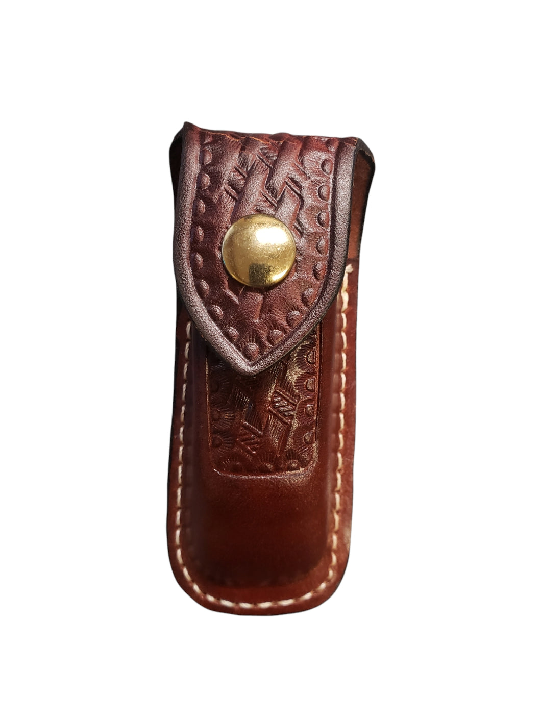 Genuine Leather Pocket Knife Belt Holster - 4.5