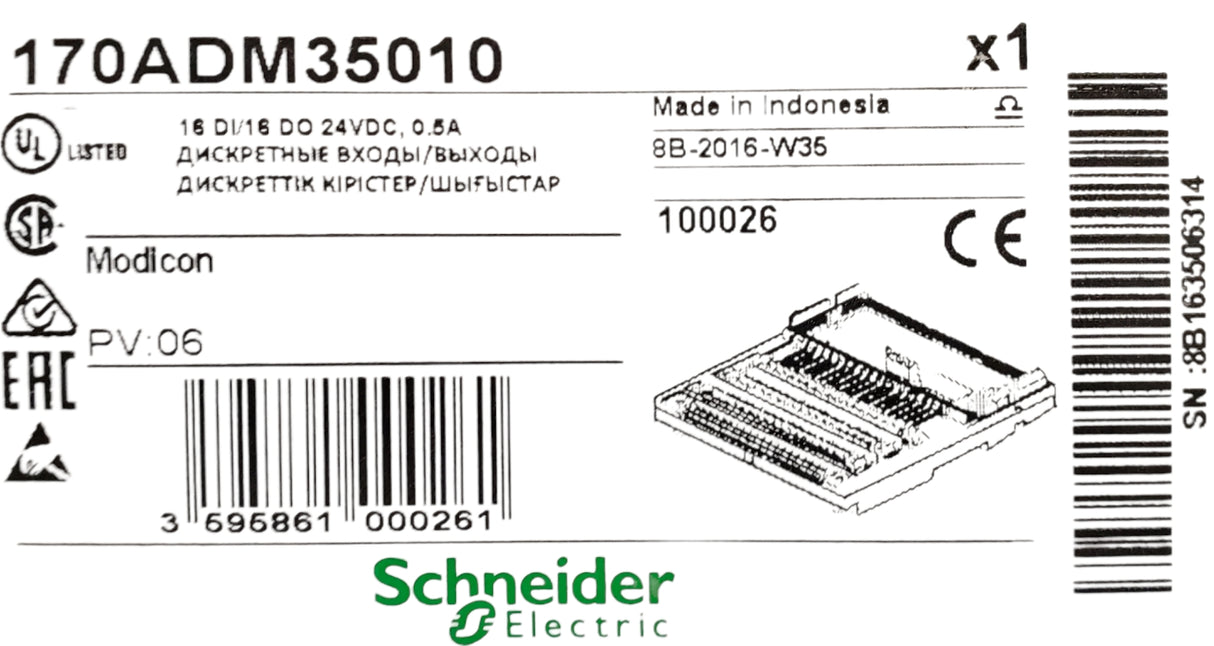 Schneider Electric 170ADM35010 Image discrete I/O module Modicon Momentum - NEW IN BOX - FreemanLiquidators - [product_description]