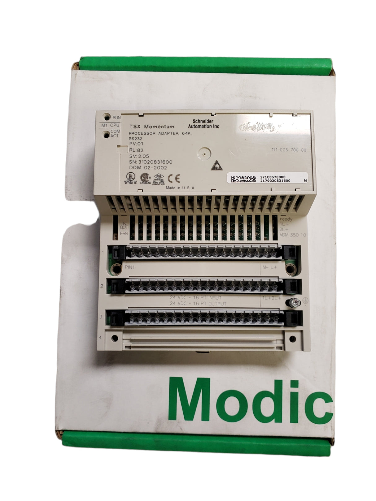 Schneider Electric 170ADM35010 Image discrete I/O module Modicon Momentum - NEW IN BOX - FreemanLiquidators - [product_description]