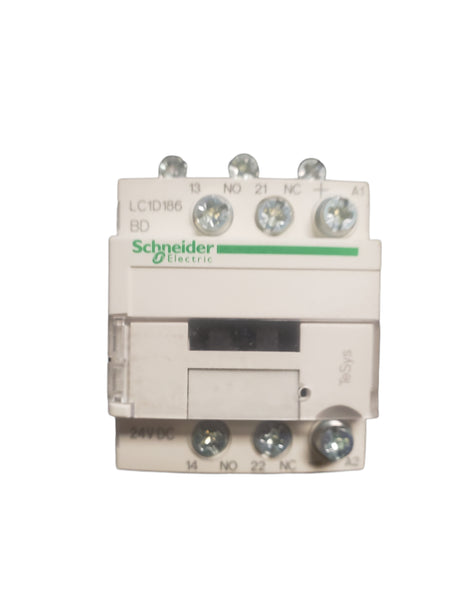 Schneider Electric LC1D186BD Contactor LC1, 3P, 32 A, 10 kW, 24 VDC, TeSys Deca Series - NEW IN BOX - FreemanLiquidators - [product_description]