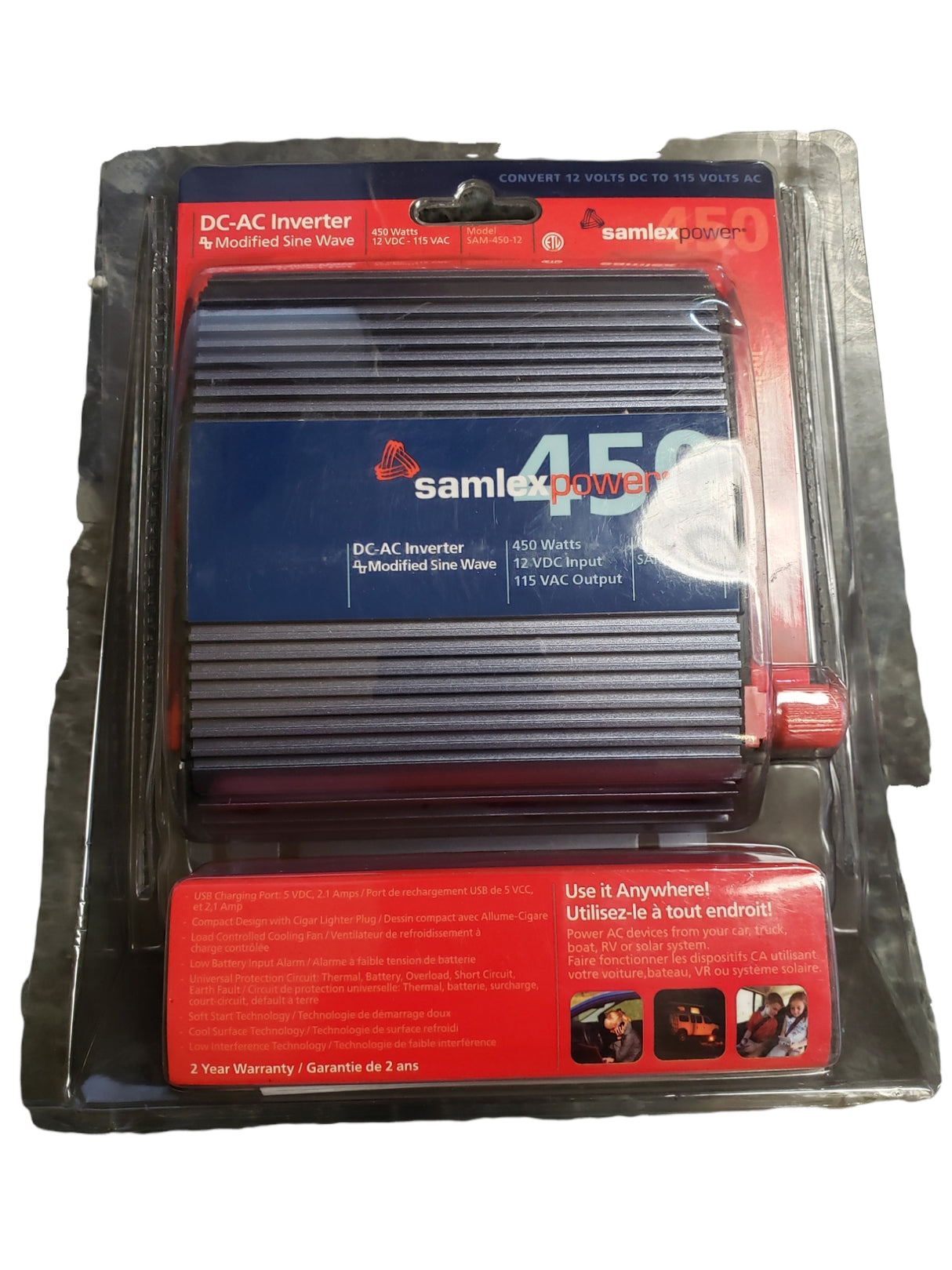 Samlex America (SAM-450-12) SAM Series Modified Sine Wave Inverter - NEW/NO BOX - FreemanLiquidators - [product_description]