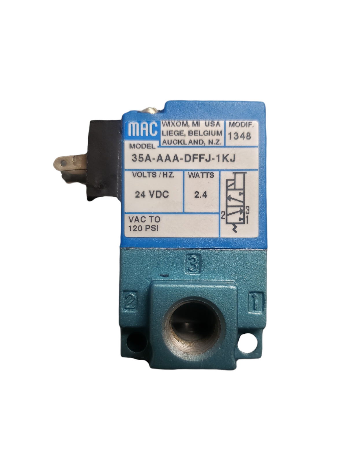 MAC VALVES 35A-AAA-DFFJ-1KJ SOLENOID VALVE 24VDC - NEW IN BOX - FreemanLiquidators - [product_description]