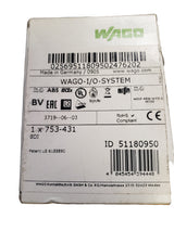 Wago, 753-431, 8-channel digital input; 24 VDC; 0.2 ms - NEW IN BOX - FreemanLiquidators - [product_description]