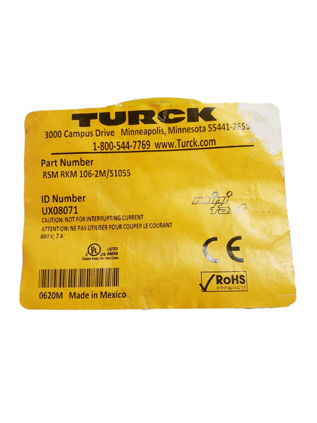 TURCK RSM RKM 106-2M/S1055 / RSMRKM1062MS1055 - NEW IN ORIGINAL PACKAGING - FreemanLiquidators - [product_description]