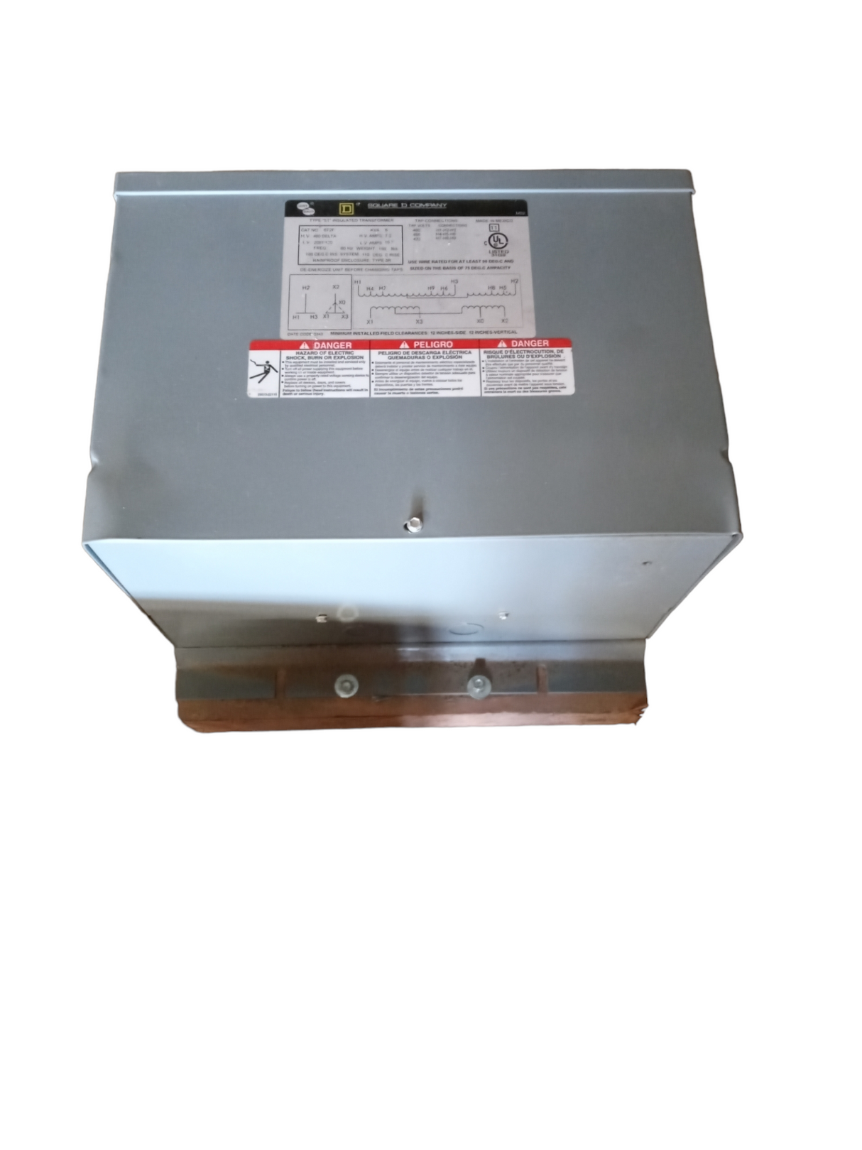 SQUARE D, 6T2F, Three Phase, Transformer, 6kVA, 480V (Cosmetic Damages From Long Term Storage) - FreemanLiquidators - [product_description]