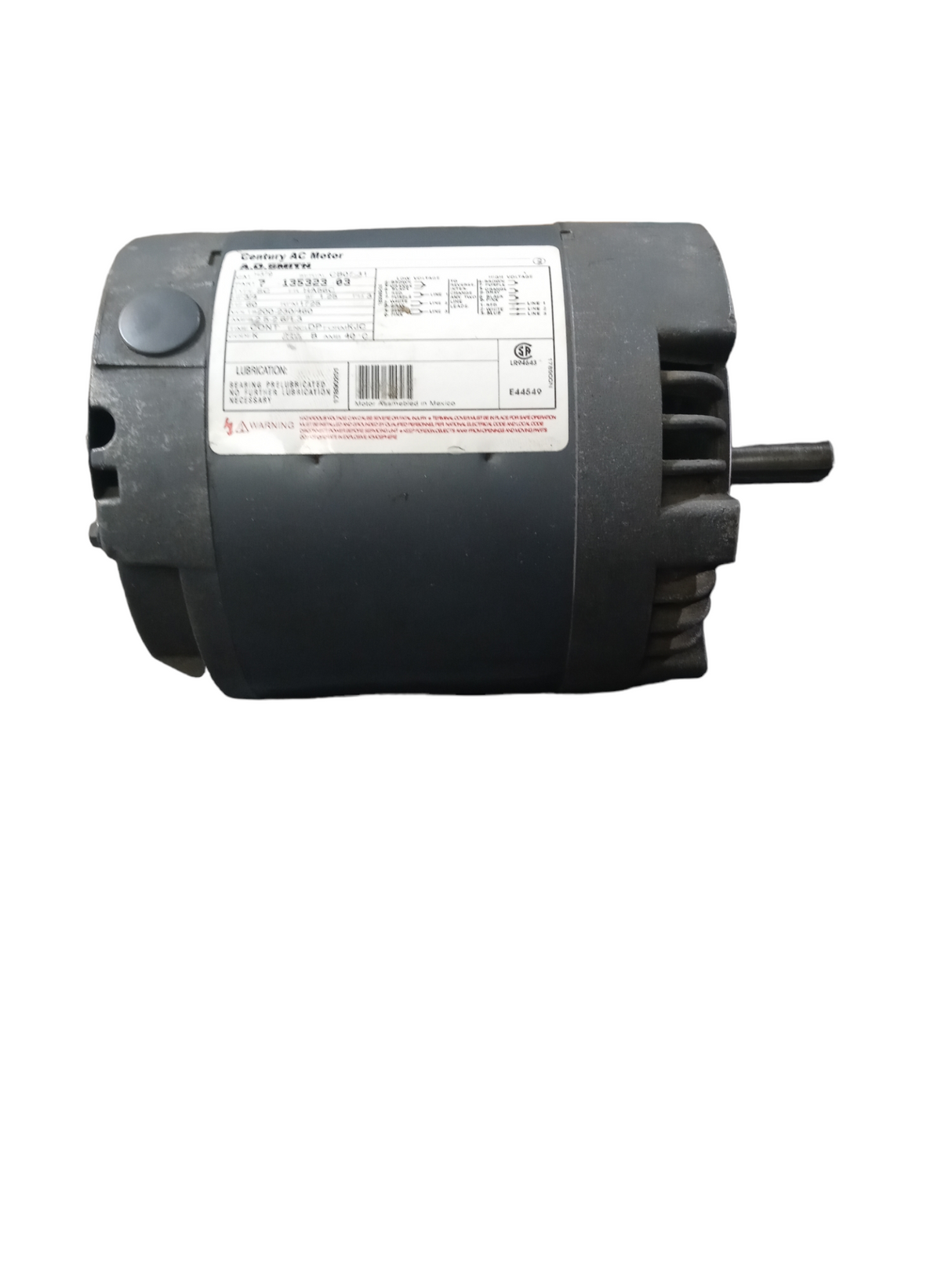 Century, AO Smith, H379, AC Motor, 3 Phase, 3/4 HP - FreemanLiquidators - [product_description]