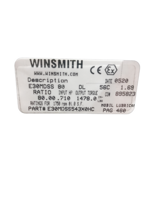 WINSMITH, E30MDSS54X0HC, GEAR REDUCER - NEW NO BOX - FreemanLiquidators - [product_description]