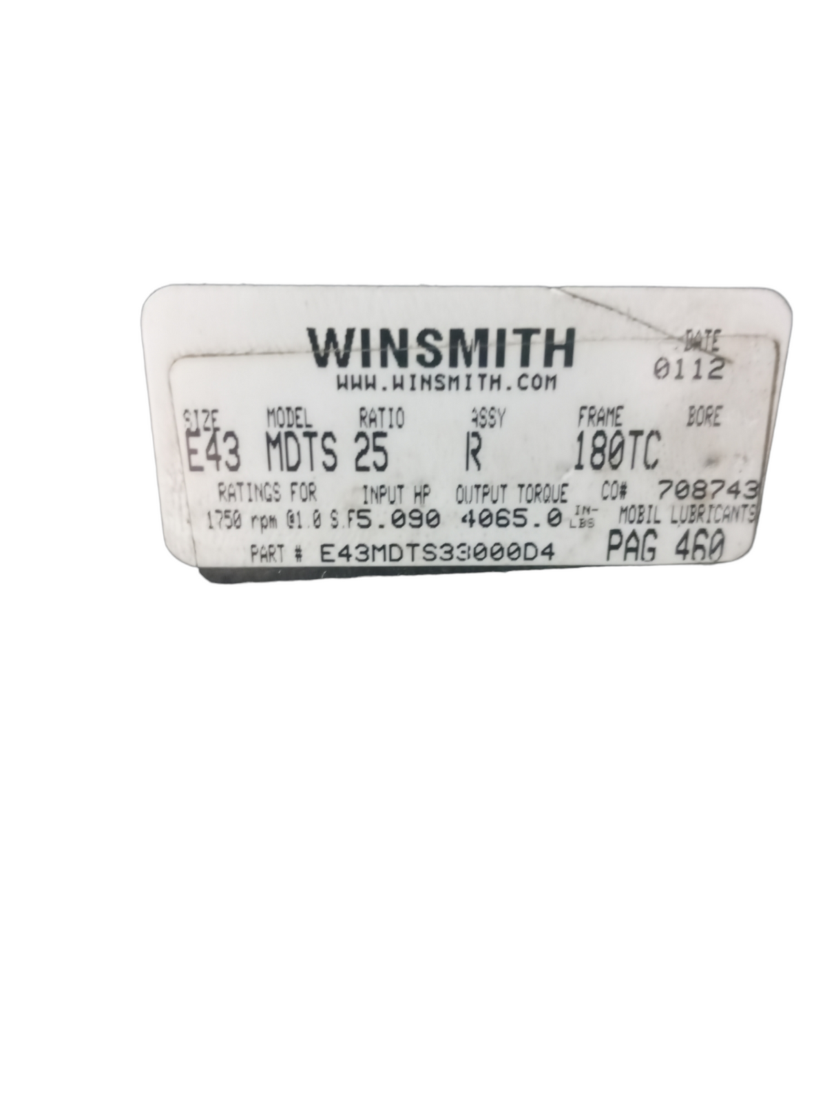 Winsmith, E43MDTS33000D4, Speed Reducer - NEW NO BOX - FreemanLiquidators - [product_description]