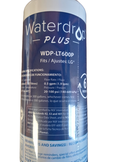 Waterdrop Replacement for LG Fridge Water Filter WDP - LT600P - BRAND NEW IN BOX - FreemanLiquidators - [product_description]