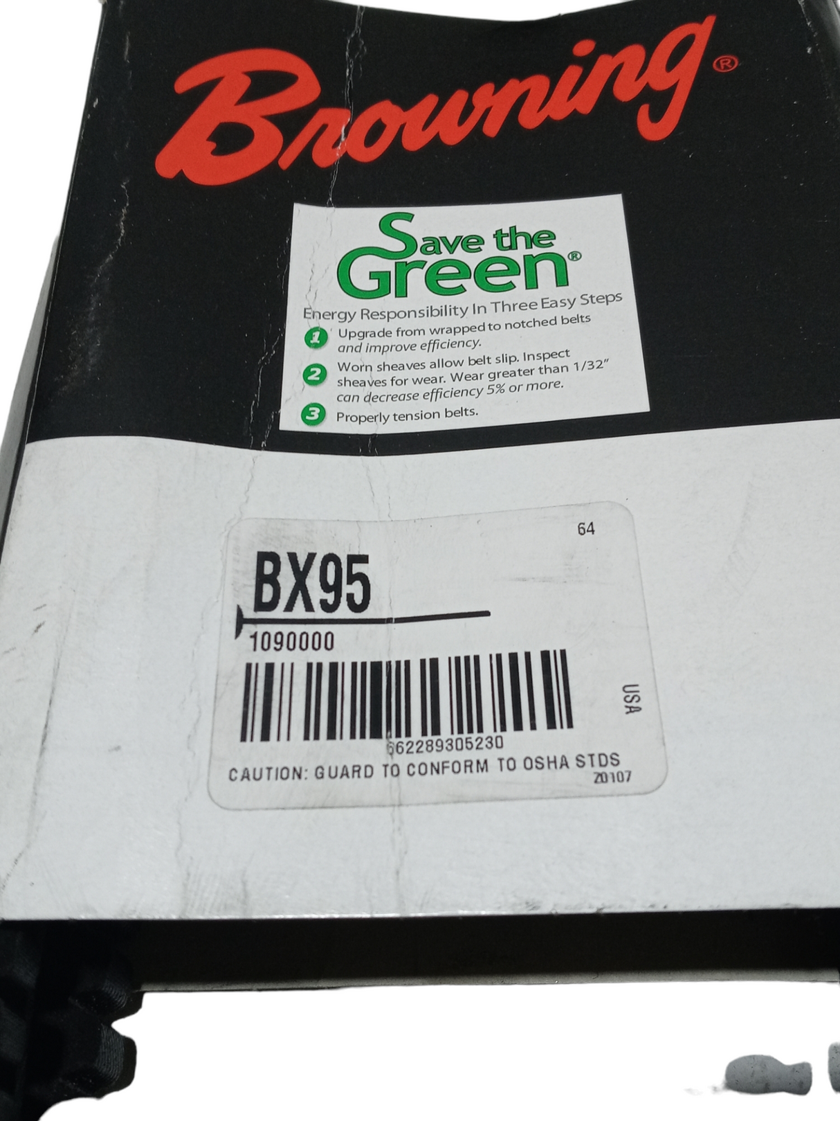 Browning BX95 Gripnotch Belt, BX Belt Section, 96.8 Pitch Length - NEW IN ORIGINAL PACKAGING - FreemanLiquidators - [product_description]